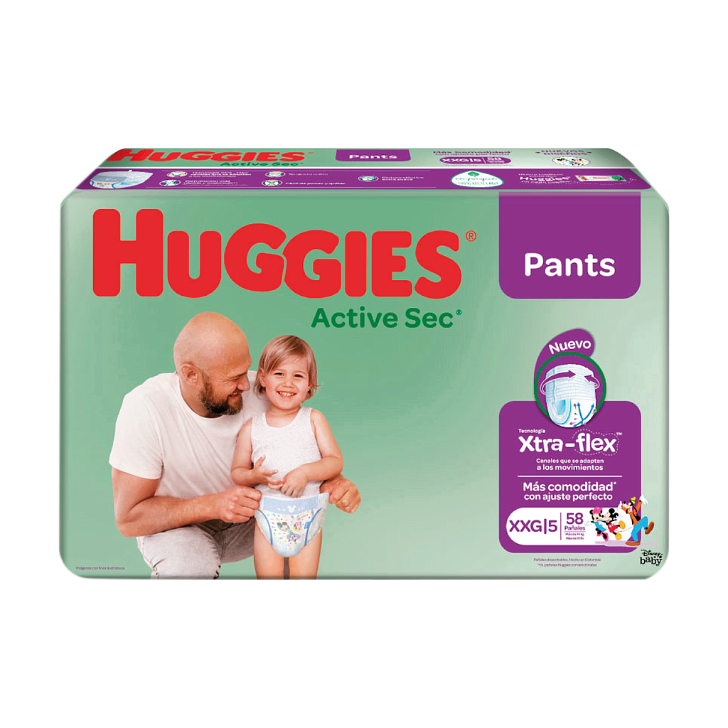 PAÑAL HUGGIES ACT-SEC PANTS E5/XXGx58